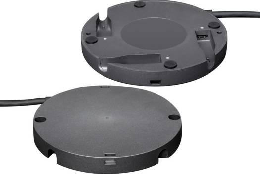 Logitech Rally Mic Pod Hub, Customize Microphone Placement, 3x 12-Pin Connections, Under-Table Mounting Hardware, Captive 2.95mm 12-Pin Cable, Black | 939-001647 - eBuy UAE